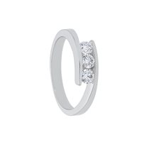 Ring Babila Milano Woman Trilogy in White Gold Diamante 0.48 Ct BBB14048C - BBB14048C